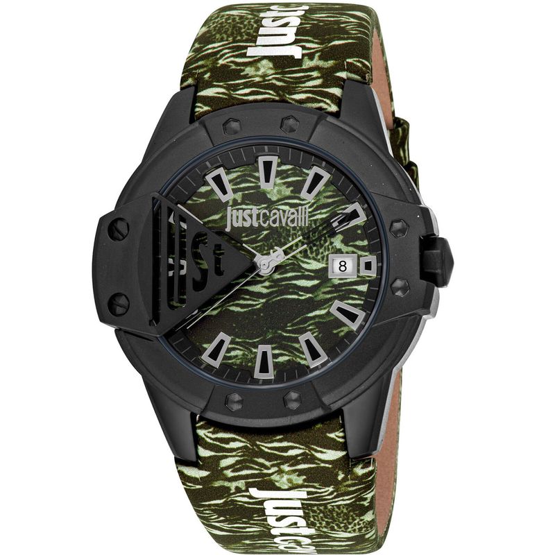 Just Cavalli Women's Scudo Green Dial Watch - Jc1g260l0055